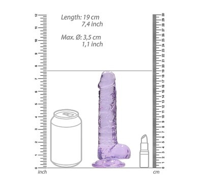 Dildo z przyssawką penis realistyczny żylasty 19cm